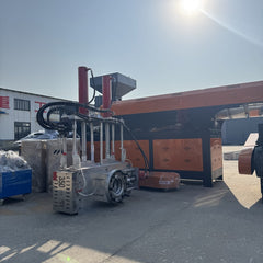 Pulverized material granulator with single screw feeder
