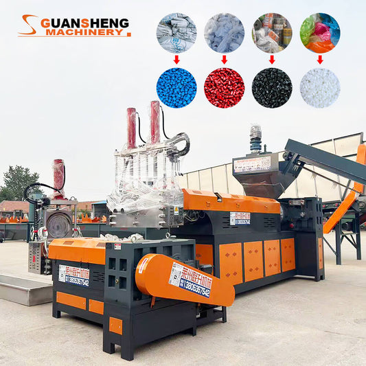 Pulverized material granulator with single screw feeder