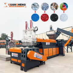 Pulverized material granulator with single screw feeder