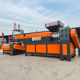 Crushing material granulator main and auxiliary machines