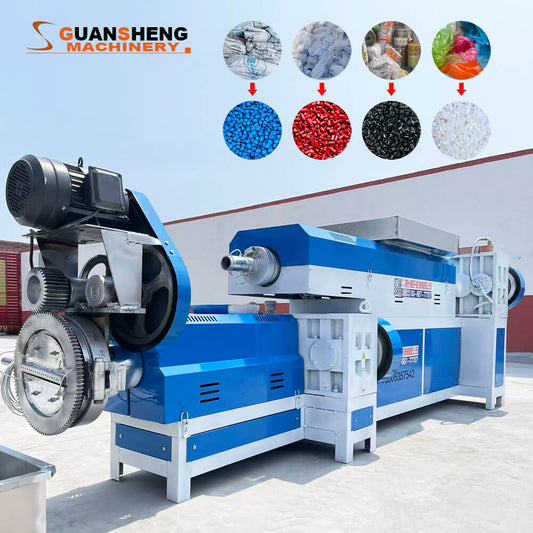 Pulverized material granulator with single screw feeder