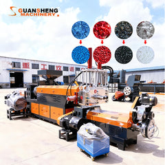 Pulverized material granulator with single screw feeder