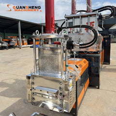 Pulverized material granulator with single screw feeder