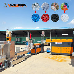 Pulverized material granulator with single screw feeder