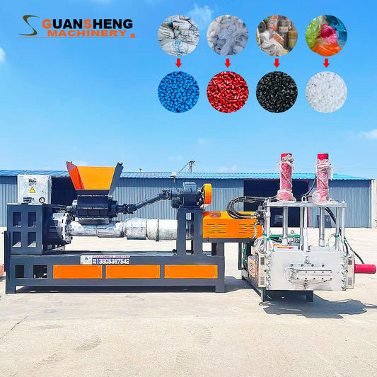 Pulverized material granulator with single screw feeder
