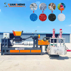 Pulverized material granulator with single screw feeder