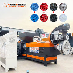 Small Scale Single Screw Plastic Recycling Granulator for PVC/PE 180kg/h