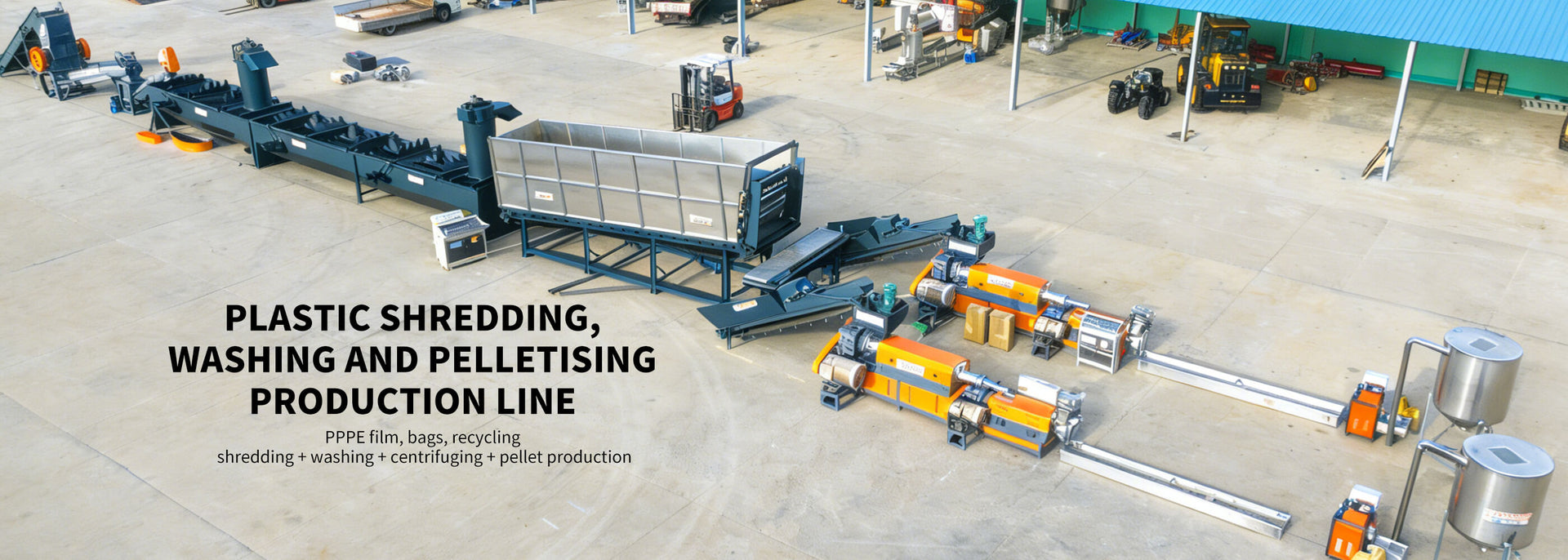Plastic recycling granulator production line