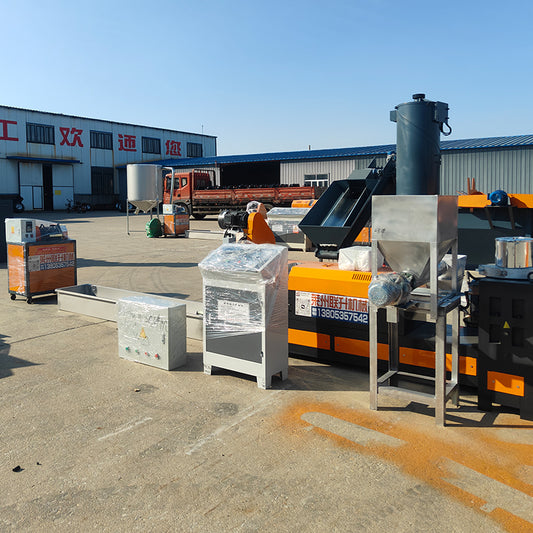 Pulverized material all eat granulator with powder feeder