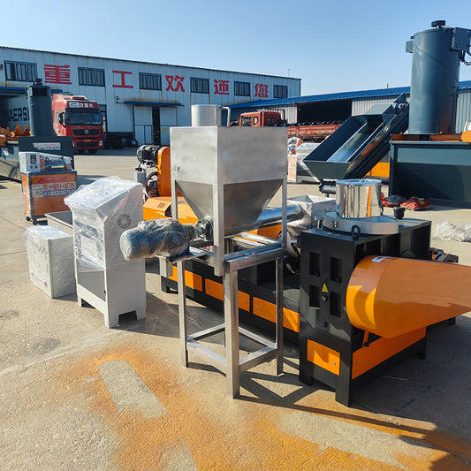 Pulverized material all eat granulator with powder feeder