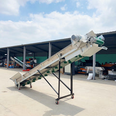 Pulverized material granulator with single screw feeder 