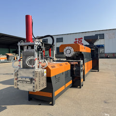 Pulverized material granulator with single screw feeder 