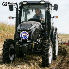 Title: 60HP Twin-Cylinder Tractor – Multi-Implement Sync for Plowing/Harrowing/Rolling in One Pass