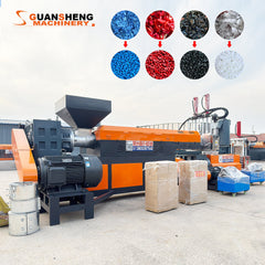 Pulverized material granulator with single screw feeder 