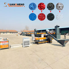 Pulverized material granulator with single screw feeder 