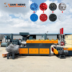 Pulverized material granulator with single screw feeder 