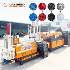 Pulverized material granulator with single screw feeder 
