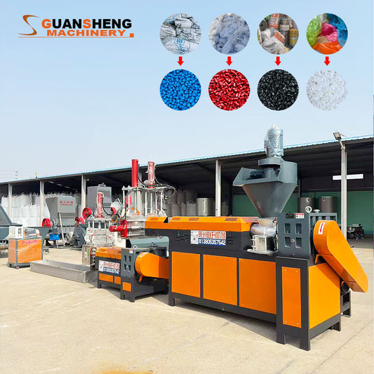 Pulverized material granulator with single screw feeder 
