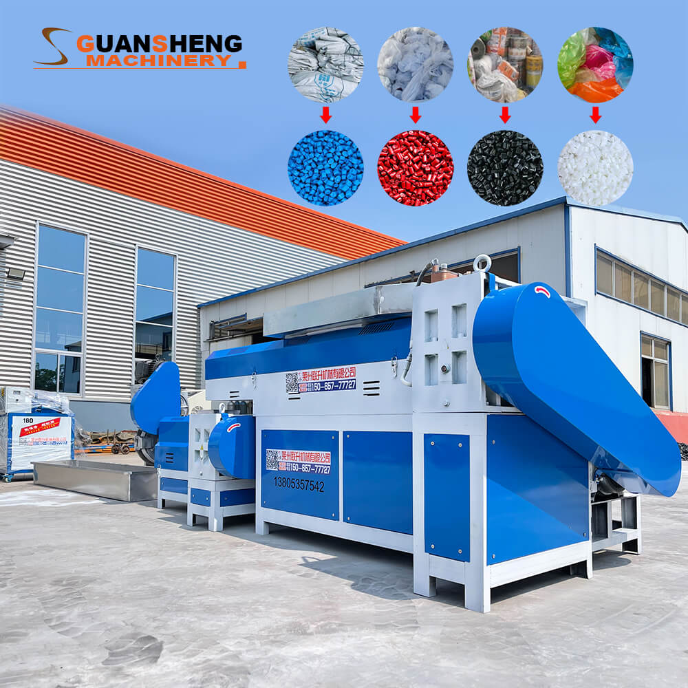 Pulverized material granulator with single screw feeder 