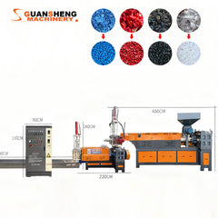 Pulverized material granulator with single screw feeder 
