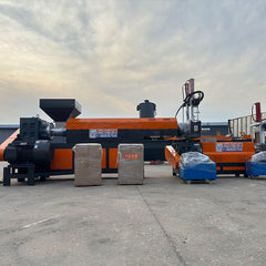 Crushing material granulator main and auxiliary machines