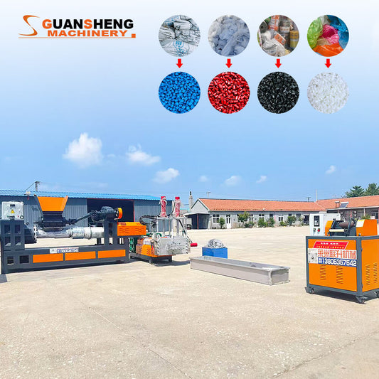 Pulverized material granulator with single screw feeder 