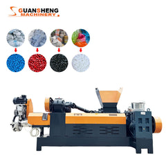 Pulverized material granulator with single screw feeder 