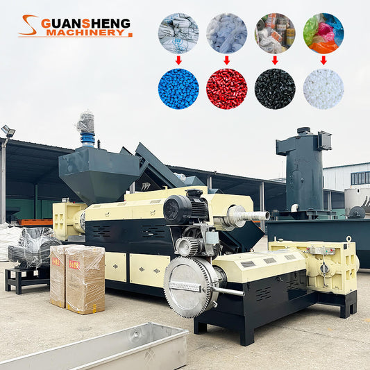 Pulverized material granulator with single screw feeder 