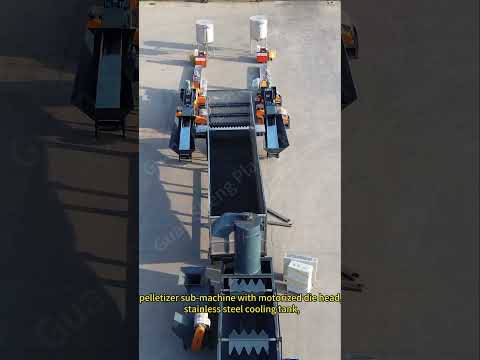 Large Crushing and Washing Plastic Granulator Production Line